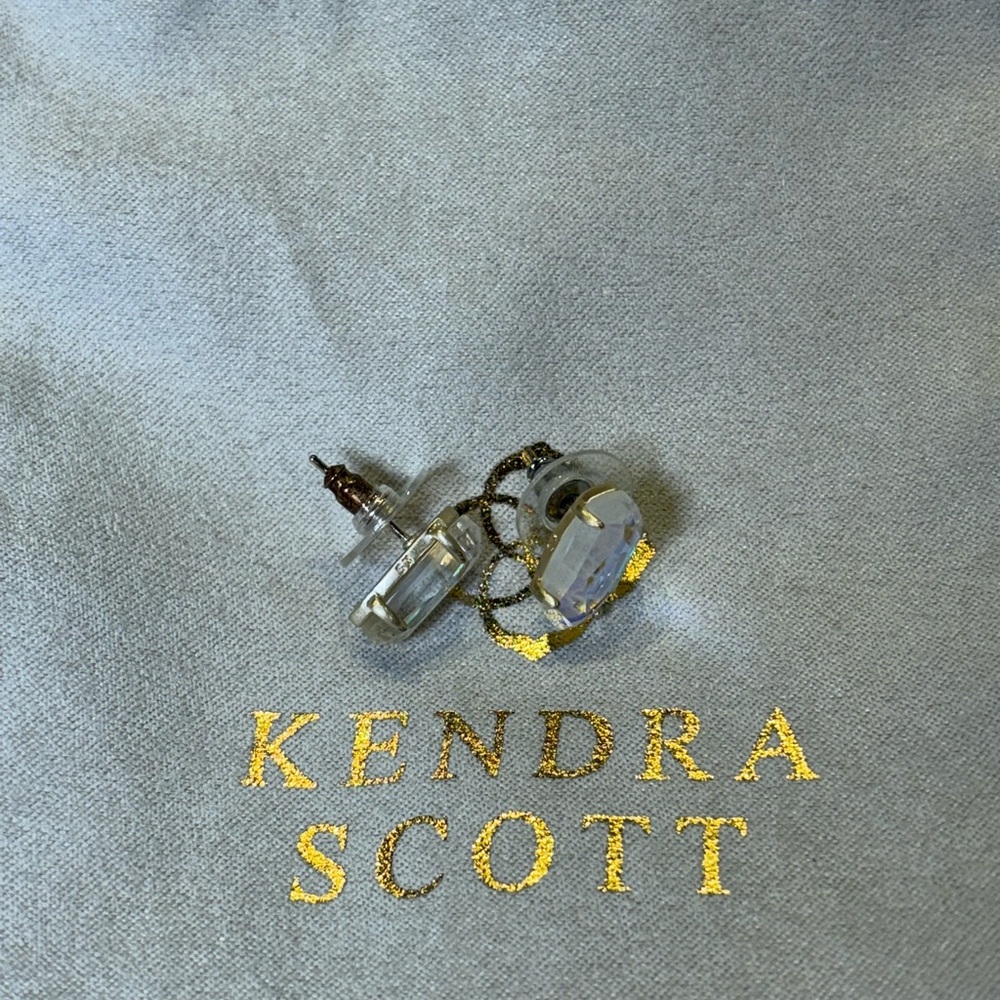 Kendra Scott studs dichroic stone